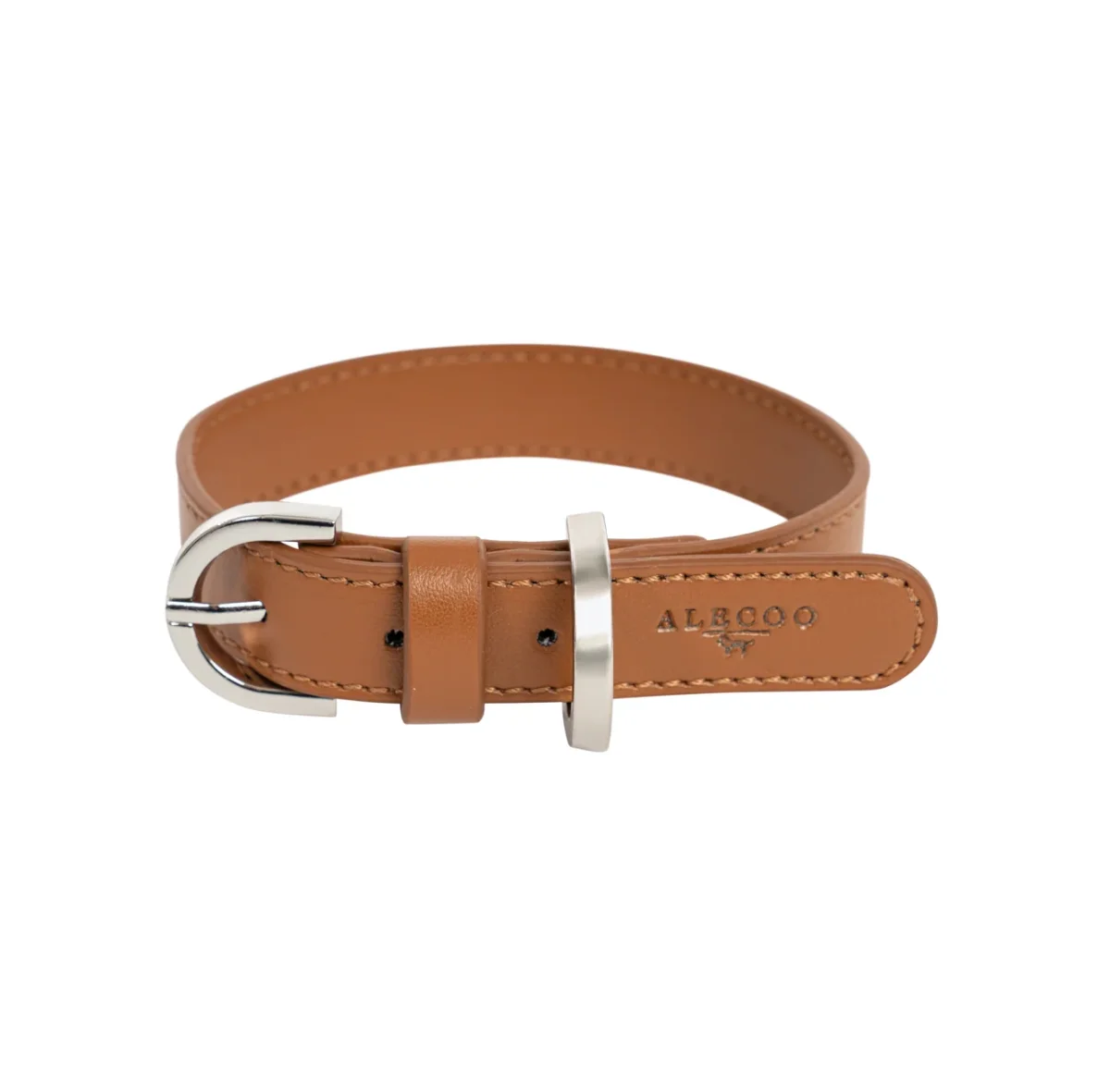 Hundehalsband Classy cognac - silber – Bild 2
