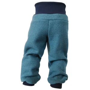 Kinderhose aus Bio-Wolle – Wollwalk Blau, mitwachsend