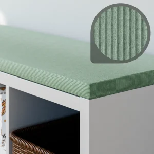 Sitzkissen Grün mit Cord-Stoff für IKEA Kallax Regal 2er, 3er und 4er